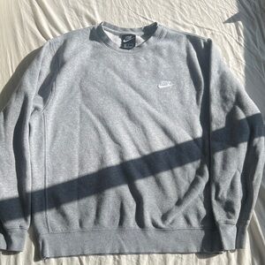 Nike Men's Heather Gray Crewneck Sweater